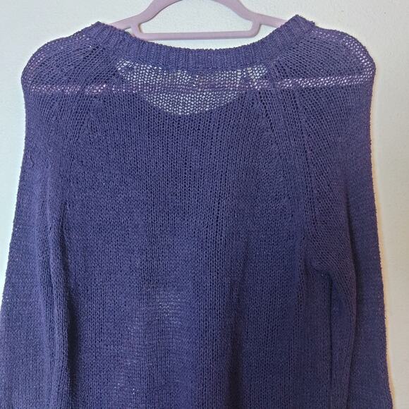 Moth Anthropologie Purple Embroidered Preppy Saddleback Horse Sweater Small Twee - Picture 7 of 14